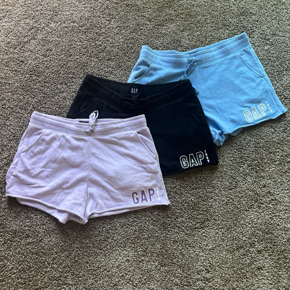 Gap Blue, Purple, and Black Shorts